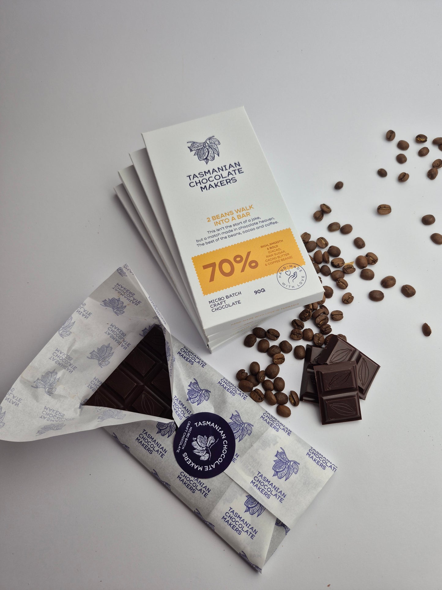 Coffee & Chocolate - 2 beans walk into a bar 70% chocolate
