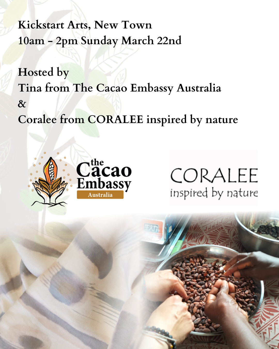 Natural Dyeing with Cacao workshop March 22