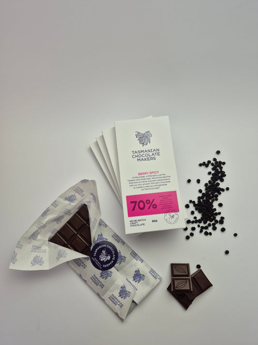 Chocolate with Tasmanian Pepper Berry - Berry Spicy 70% chocolate