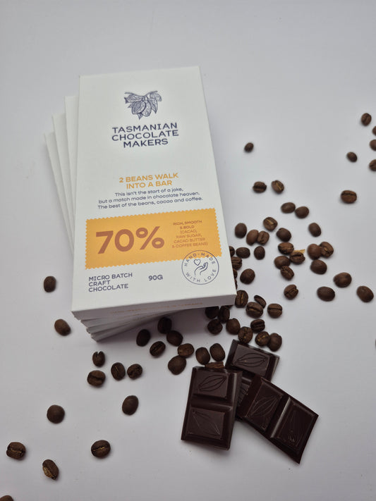 Coffee & Chocolate - 2 beans walk into a bar 70% chocolate